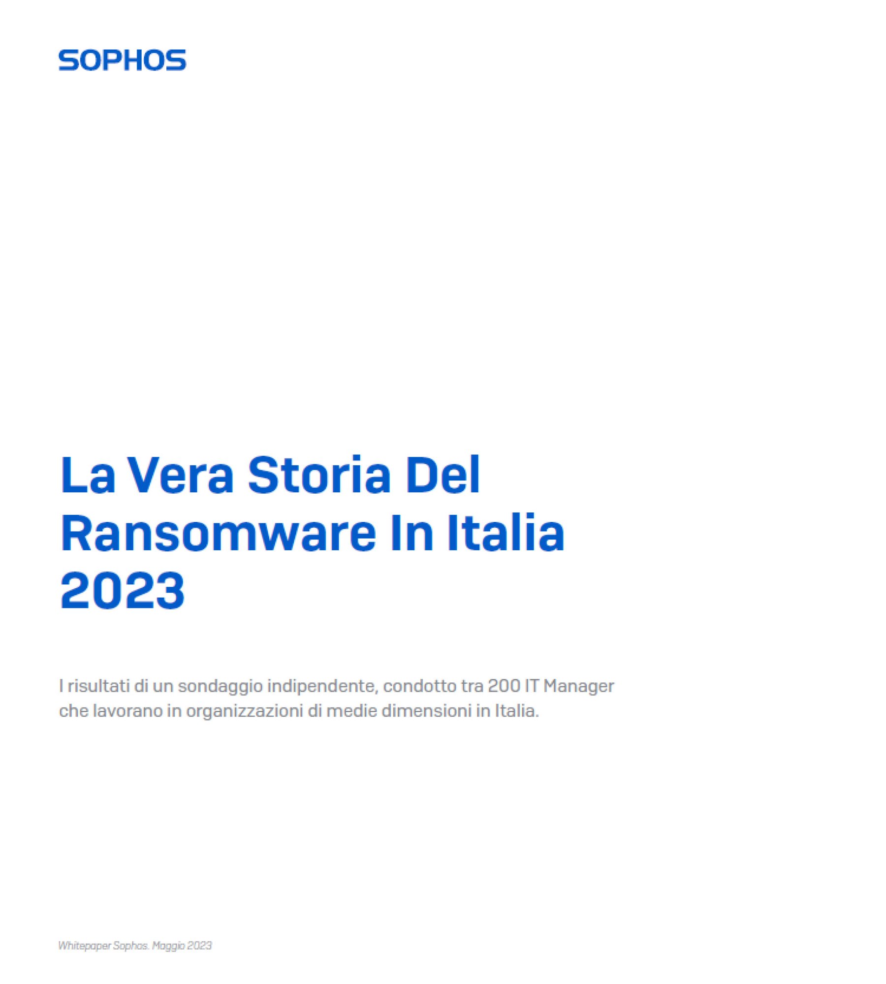 Copertina Library Sophos State of Ransomware 2023 Copertina Library Sophos State of Ransomware 2023